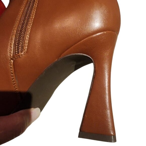 JustFab Alice Boot Cognac Brown Knee High Bootie Women's 8 - Picture 10 of 14